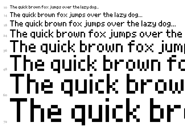Grand9K Pixel font waterfall